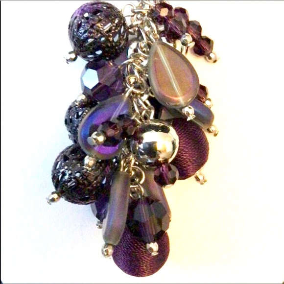 NWfT. Firstmeet. Purple Silver Long Necklace. - Picture 2 of 7